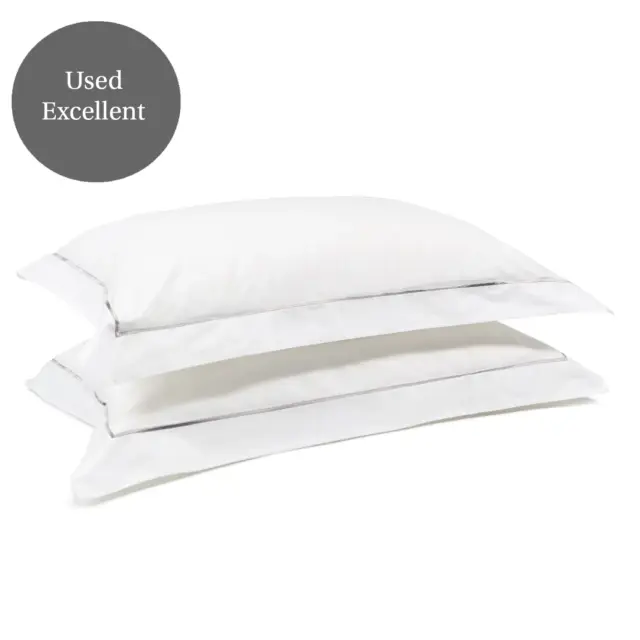 Dip & Doze 100% Organic Cotton Simple Embroidered Pillow Cases (USED) Excellent