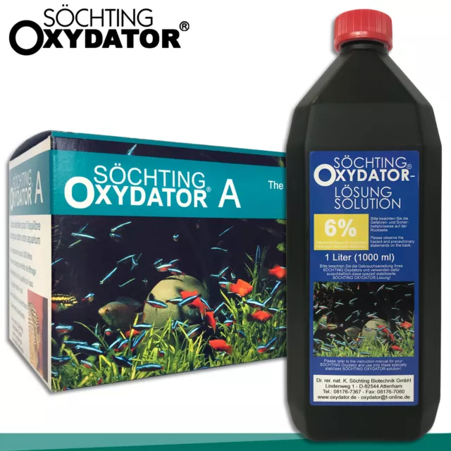 Söchting-set : Oxydator A pour Aquariums Jusqu'À 800 L + 1 Solution 6%