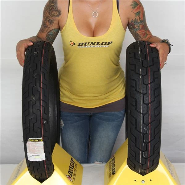 100/90 19, 140/90 15 Dunlop D404 Black Wall Front & Rear Tire Kit - 2 Tires