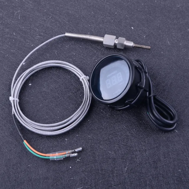 2" 52mm LED Digital Abgastemperatur Anzeige Zusatzinstrument Voltmeter Gauge