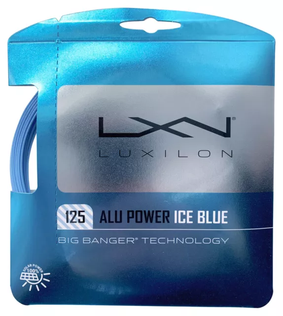 Luxilon Big Banger Alu Power 125 Tennis String Set - 16L / 1.25mm - Ice Blue