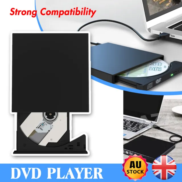 USB External DVD Drive Writer Burner RW ROM CD Player For Notebook Mac Laptop AU