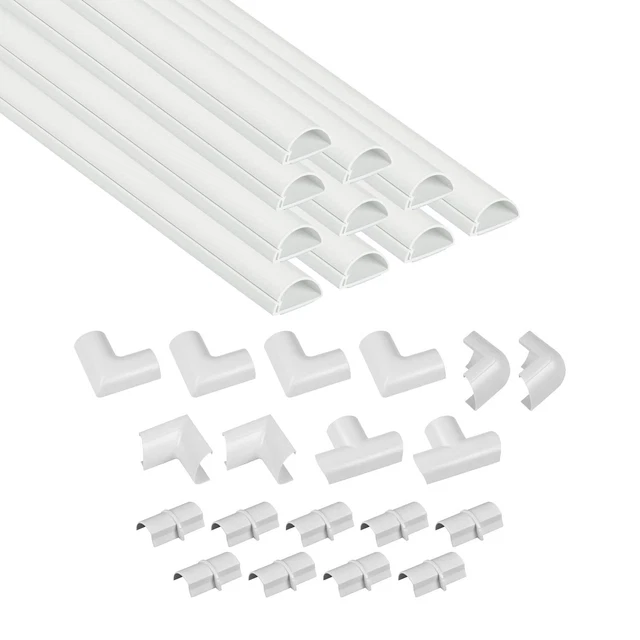 Raccords à Clipser Pour Goulotte D-Line 50x25mm - Lot De 5 Blanc