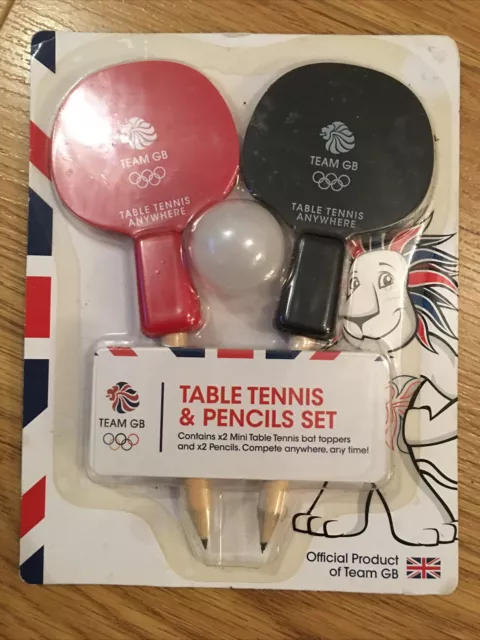 Fun office gift mini PING PONG TABLE TENNIS SET batS with pencil & ball OLYMPIC