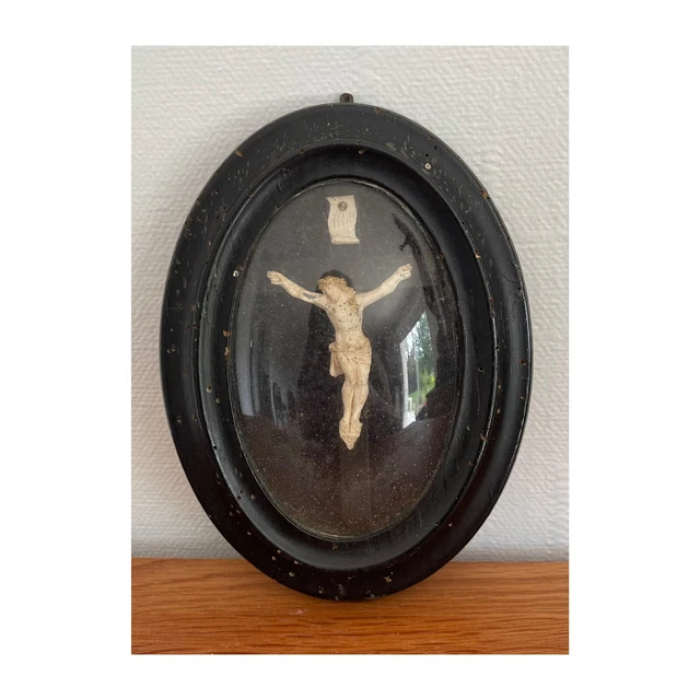 Ancienne Statue Jésus En Cire 37 Cm - Époque Napoléon III - France
