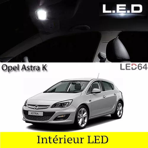 Kit éclairage ampoules à LED smd Blanc intérieur / habitacle pour Opel Astra K