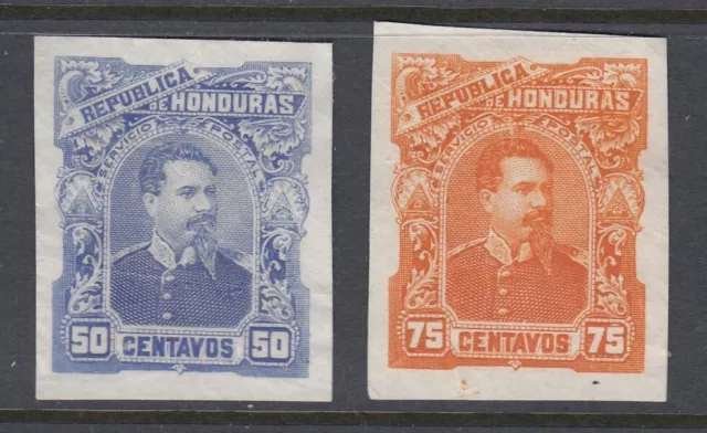 Honduras 1891 50c & 75c Seebecks prova colore imperfetto. Scott 59 & 60 var