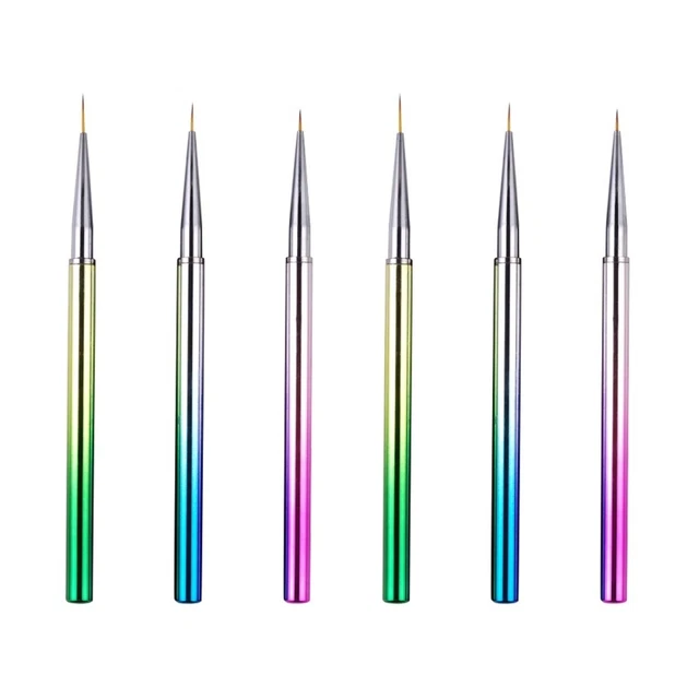 6 piezas Pincel Lápiz Manicura Herramientas Marcador Lápiz Marcador de Color
