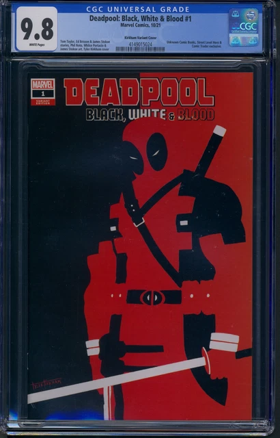 Deadpool: Black, White & Blood 1 CGC 9.8 Kirkham Variant Cover