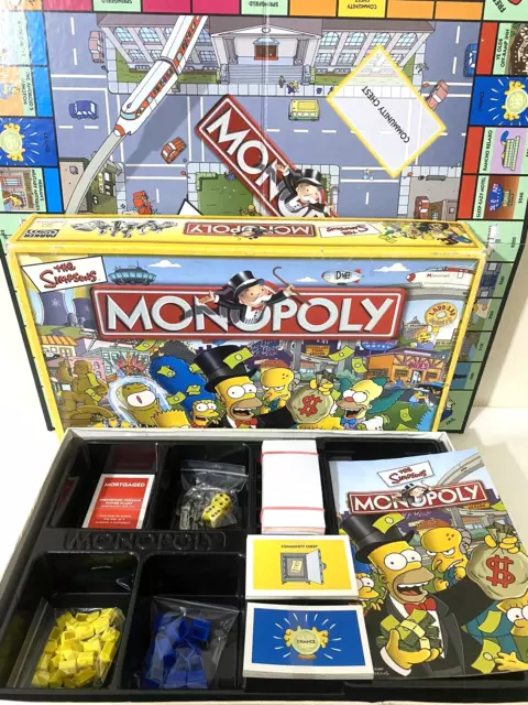 MONOPOLY The Simpsons Edition 2003 Parker Games  Pewter Tokens VGC 2