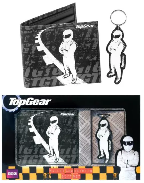 TOP GEAR - Stig Wallet & Keyring Boxed Gift Set (Half Moon Bay) #NEW