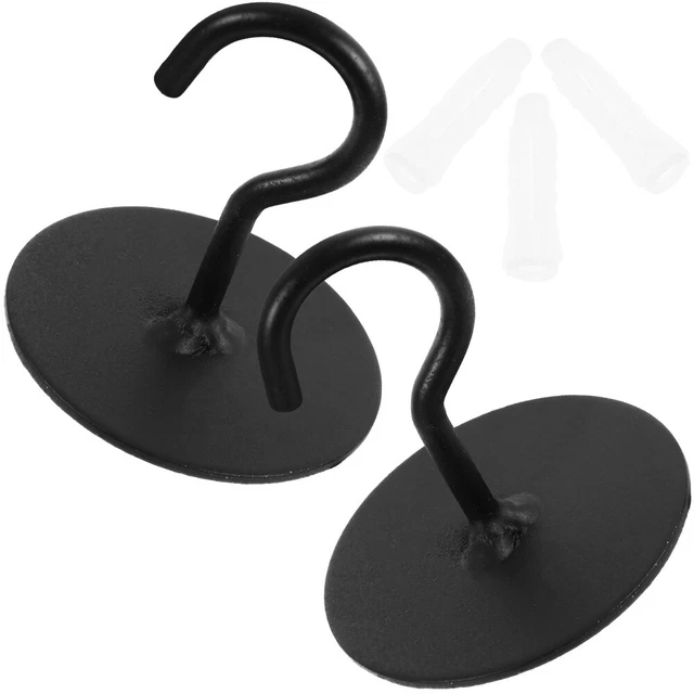 2 Pcs Hook Ceiling Hooks Light Manual Metal Outdoor Decor Lantern Plant