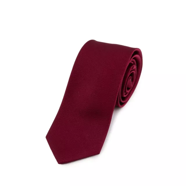 Cravatta di Seta Rosso Bordeaux Seta Legare il Legante Tinta Unita