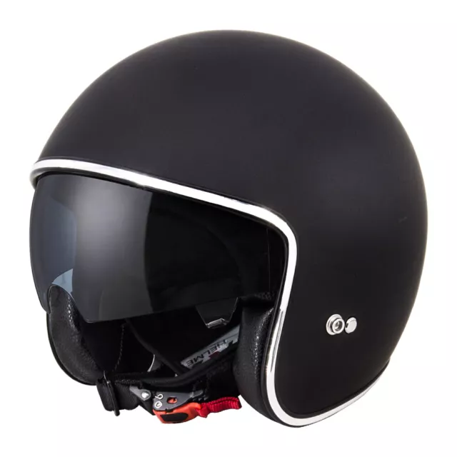 CLEARANCE ZORAX /LEO 601 Open Face Motorcycle Scooter Helmet Crash Sun Visor