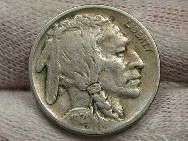 VF/XF 1921 Buffalo Nickel w/ Near Full Horn. #59