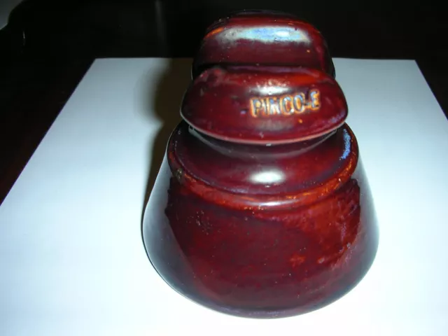 Vintage PINCO-E Porcelain Threaded Pole Insulator