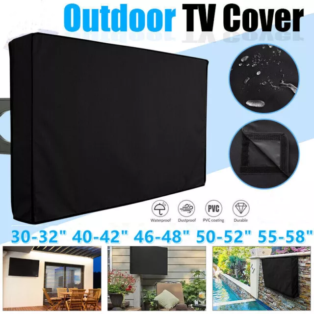 Dustproof Waterproof TV Cover Outdoor Patio Flat Television Protector Coated