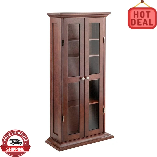 WOOD MEDIA STORAGE Rack Stand Shelf DVD CD Holder Organizer