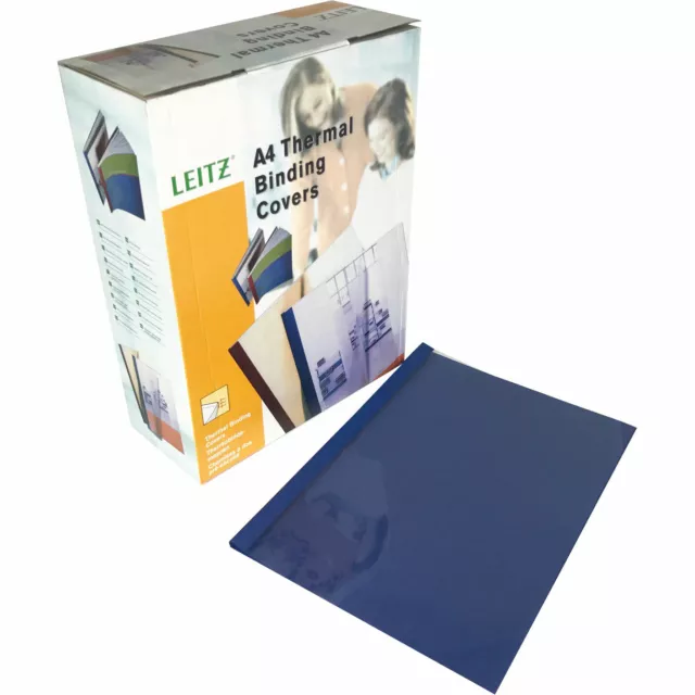Leitz A4 Blue Leather Thermal Binding Covers 1.5mm (100)