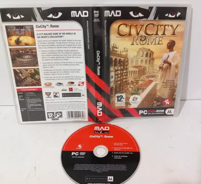 CivCity: Rome PC Cd Rom Video Game Sid Meiers Civilization