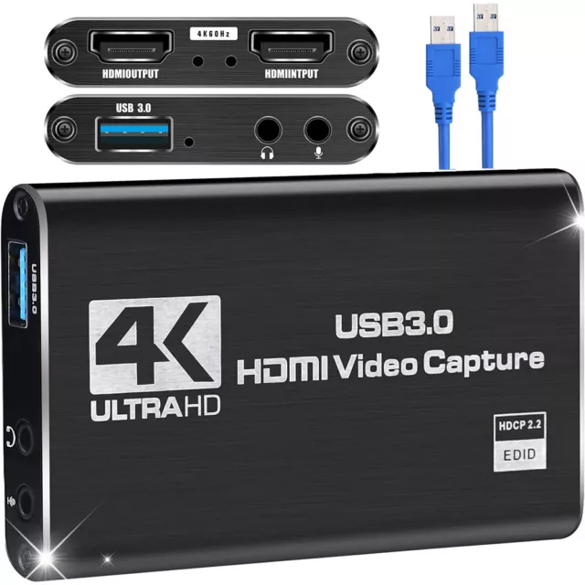 1080P 4K Audio Video Capture Adapter Card USB 3.0 HDMI Video Capture Device Au