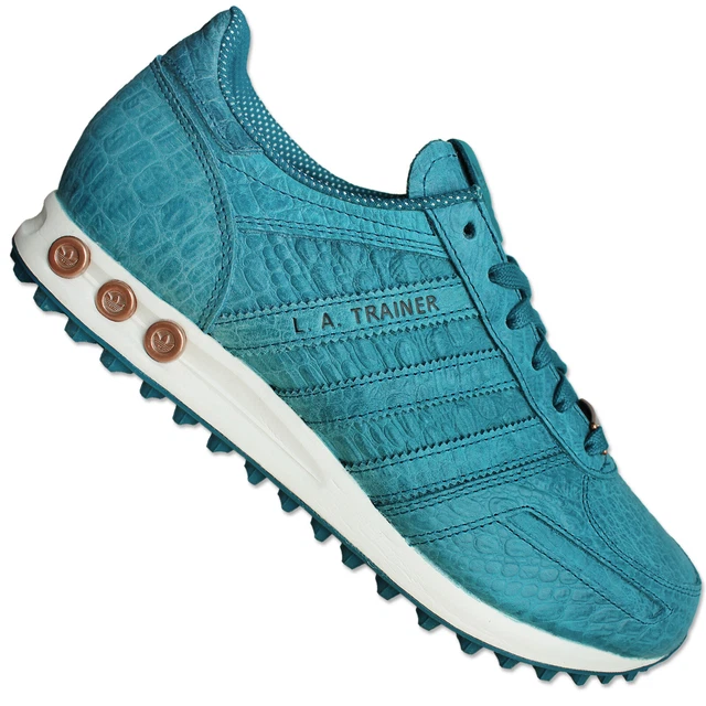 ADIDAS ORIGINALS LA Trainer Casual Scarpe Pelle S78361 Petrolio Verde EUR - PicClick IT