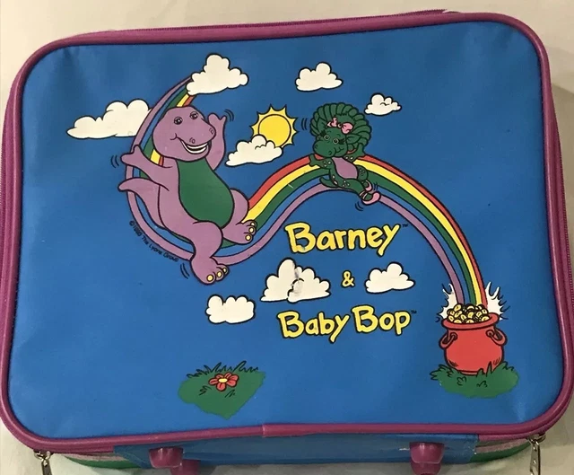 VINTAGE 1993 BARNEY & Baby Bop Kids Luggage Suitcase Collectible