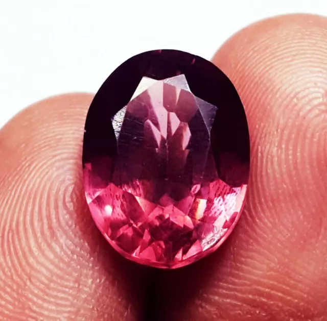 9.90Ct Rhodolite Garnet Raspberry Pink & Red Oval Shape Certified Loose Gemstone