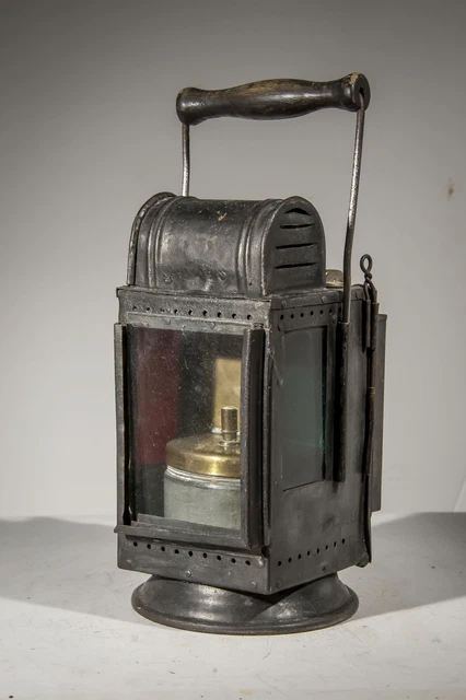 ANCIENNE LAMPE LANTERNE chemin de fer MINEUR Albert Butin Acetylene