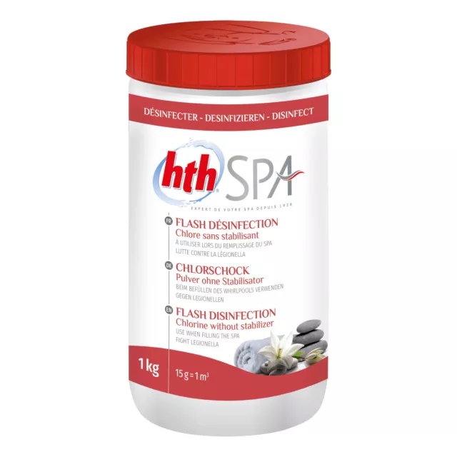 1 kg - hth® Spa CHLOR SHOCK PULVER (Calciumhypochlorit)