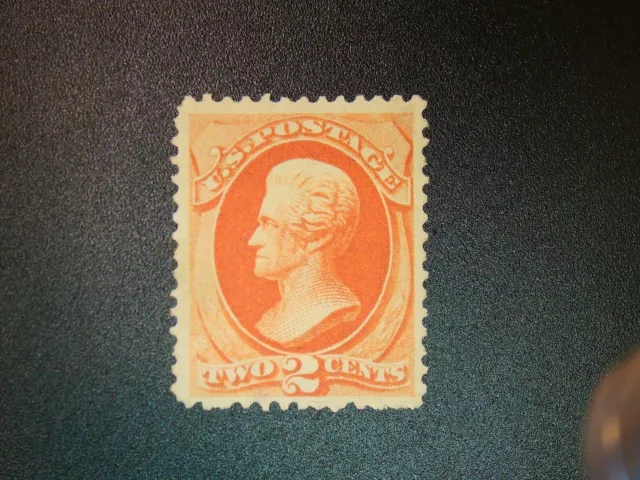 1870-88 Scott #183 U.S. STAMP as 2 CENT vermillion - JACKSON - Lightly HINGED