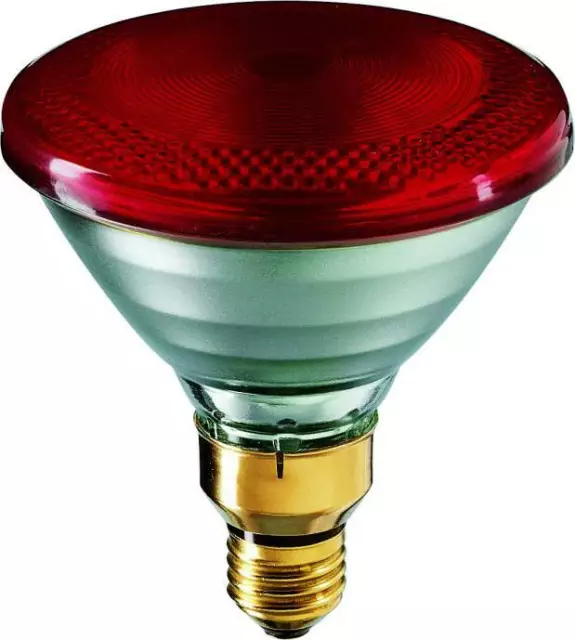 Philips Infraphil Infrarot Wärmelampe 100 Watt E27 Rotlicht Glühbirne Wärmebirne