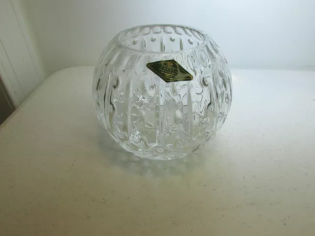 Vintage Shannon Crystal Clear Glass Bowl With tag