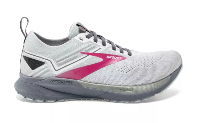 Brooks Ricochet 3 Running Shoes White Pink Womens Size 8.5 B Sneakers  120348B159