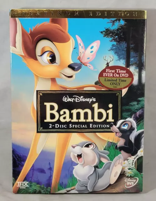 Walt Disney's Bambi Platinum Edition 2 Disc DVD Unopened