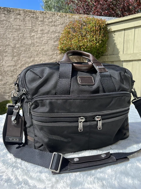 TUMI alpha bravo Patrick Briefcase Hickory Laptop Bag Black Ballistic 222644