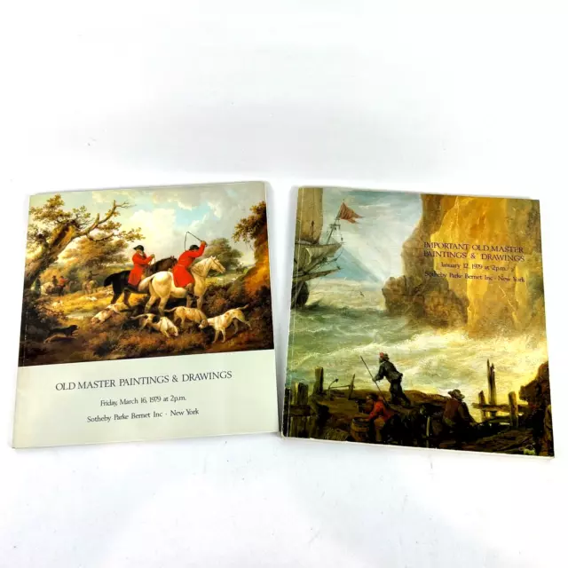 Sotheby Parke Bernet Auction Catalogs Lot of 2 Old Masters Paintings & Draw 1979