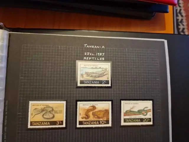 Tanzania 1987 Sg 527-530 Reptiles Mnh