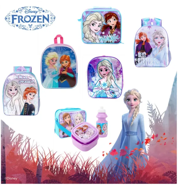Disney Frozen Princess Elsa & Anna Kids Girls Junior School Travel Backpack