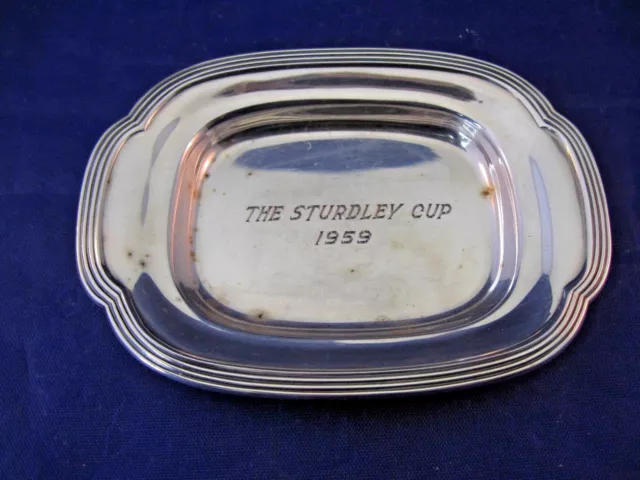 Miniature Silverplate Tray Reed And Barton - Engraved The Sturdley Cup 1959