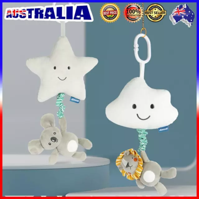 A# Plush Baby Bed Rattle Cute Bed Bell Mobile Wind Chime for Doorknob Crib Baby
