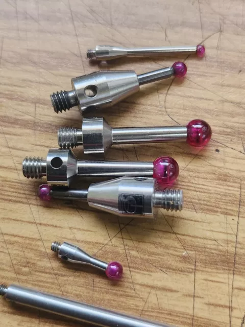 Lot 7 Renishaw  Straight Ruby Ball Probe Tips