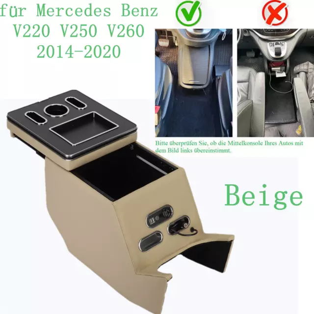 Zentrale Armlehne Box für 2004-2014 Mercedes Benz Viano W639 Mit