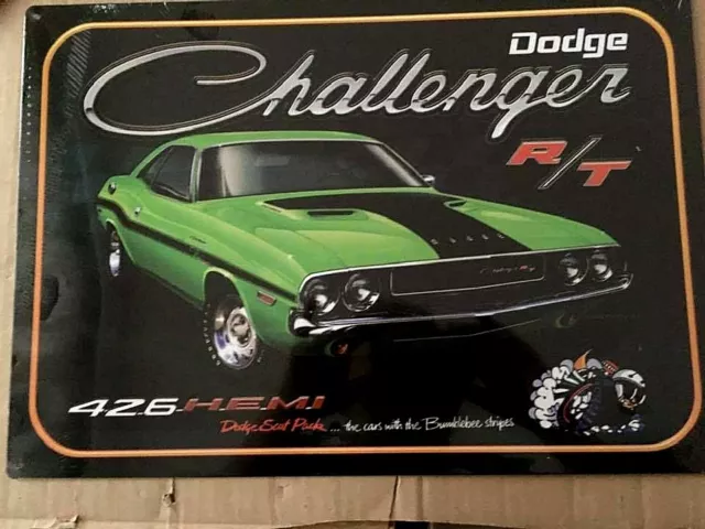 US Blechschild Dodge Challenger R/T 426 HEMI ca. 40 x 31  cm