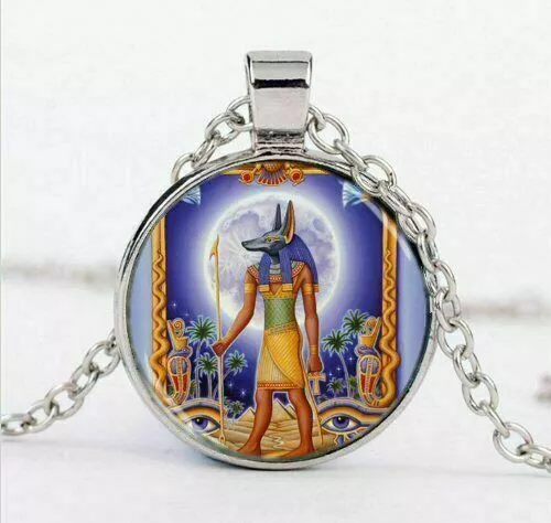 ANUBIS EGYPT EGYPTIAN Pendant Sterling 925 Silver 20" Necklace jewelry gift men