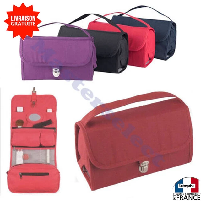 Trousse De Toilette + Sac à Main Antler – Couleur Or – Miroir Inclus – Neuf