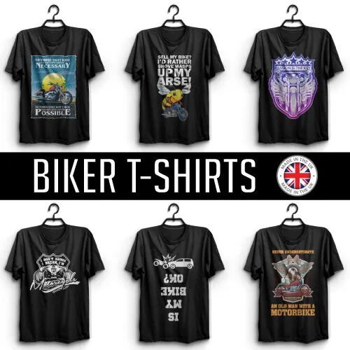BIKER T-SHIRT Motorbike Motorcycle Cafe Racer Chopper Bike Mens Funny Tee Tshirt