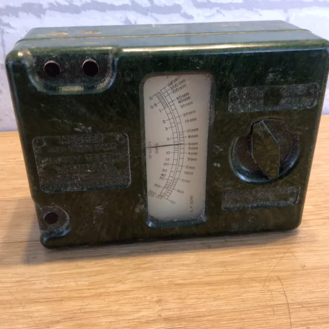 Tester Ohmmetro Verde Bakelite Megger Evershed & Vignoles