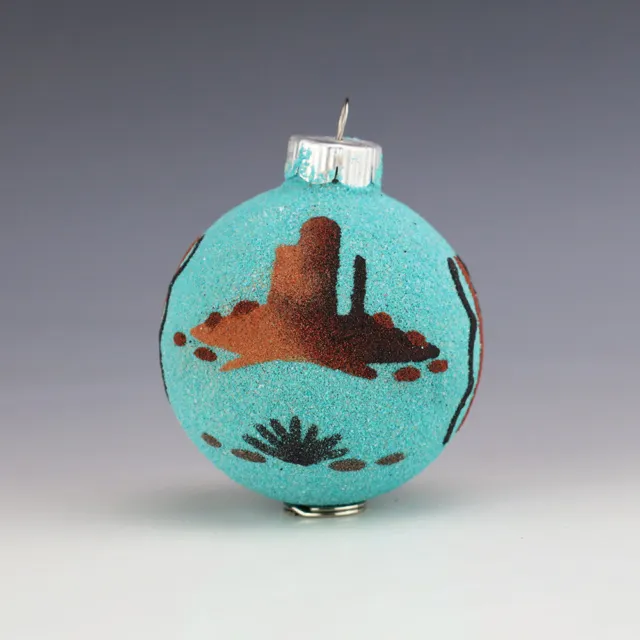 Native American Navajo Sand Painting Ball Ornament By Gloria Nez 3