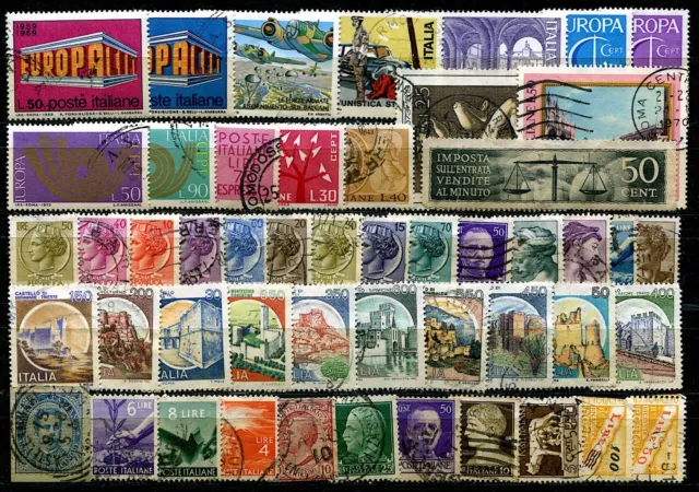 ITALIE - Lot de 50 timbres différents